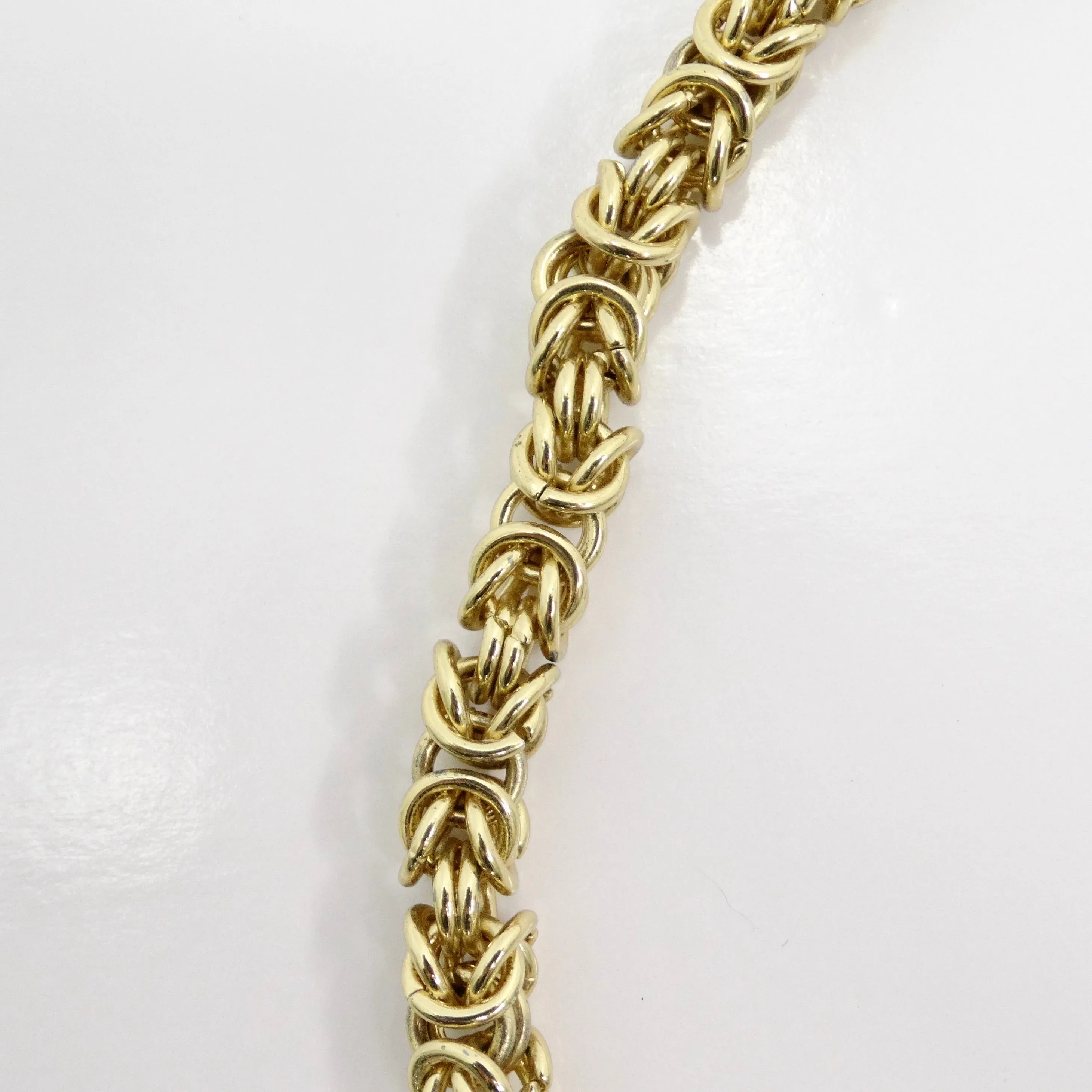 18K Gold Plated 1980s Byzantine Chain Necklace