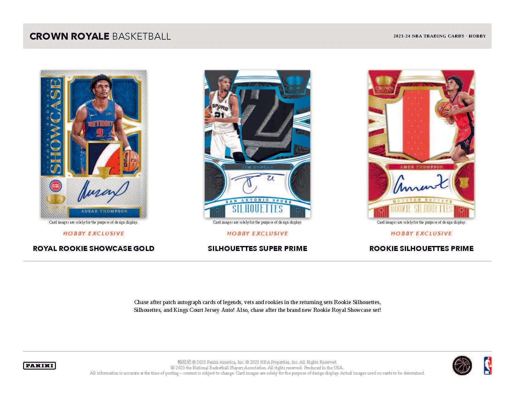 2023-24 Panini Crown Royale NBA Basketball Hobby