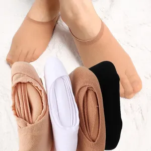 20pcs Seamless Ice Silk Ankle Socks - Non-Slip Invisible Boat Socks for Summer