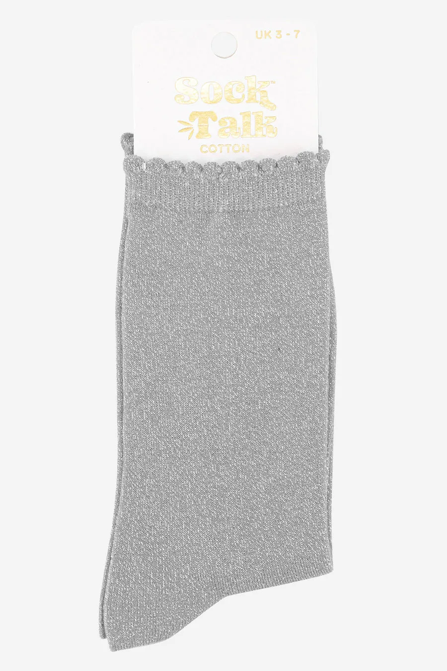 All Over Glitter Socks - Grey