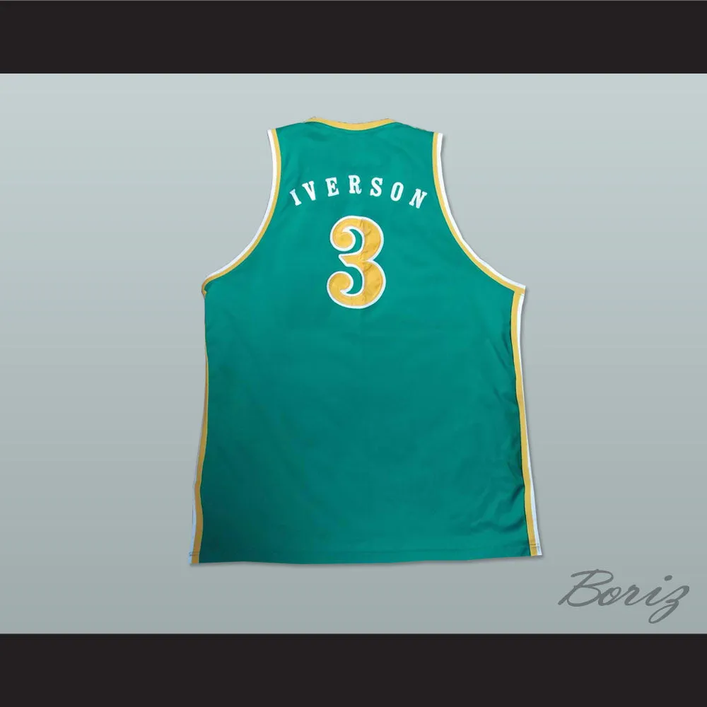 Allen Iverson 3 Bethel High School Green Basketball Jersey