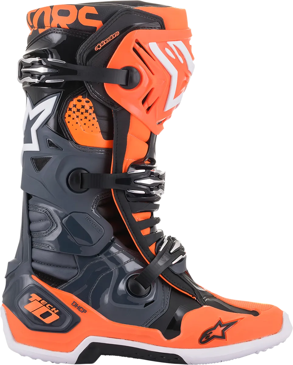 ALPINESTARS(MX) Tech 10 Boots - Gray/Orange/Black/White