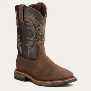 Ariat® Men's "WorkHog" Waterproof Western Work Boot - Bruin Brown