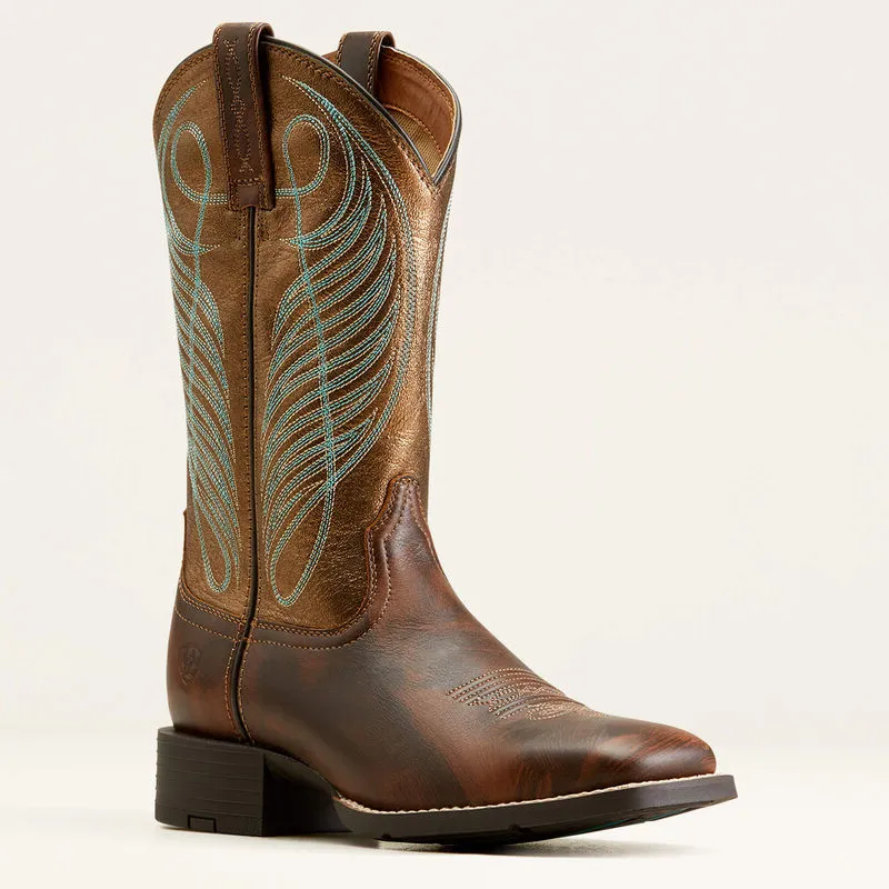 Ariat® Women's Round Up Western Boots - Yukon Brown
