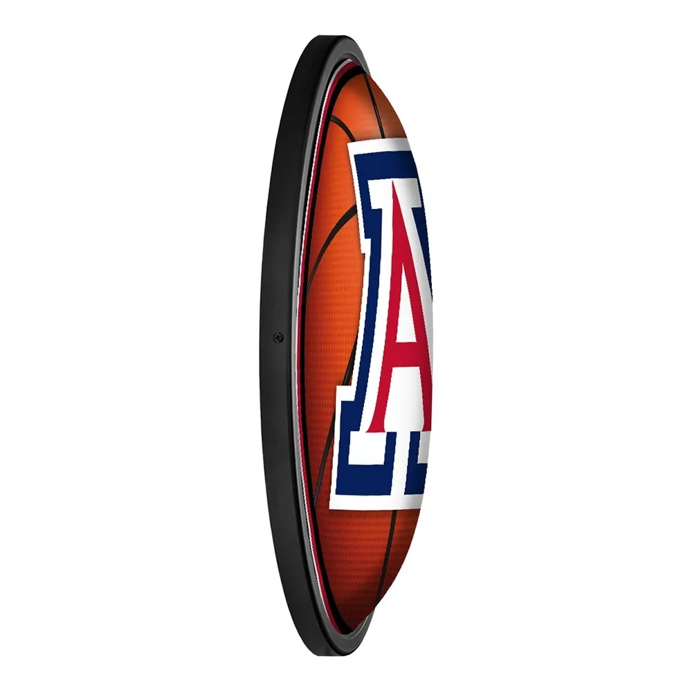 Arizona Wildcats: Basketball - Round Slimline Lighted Wall Sign