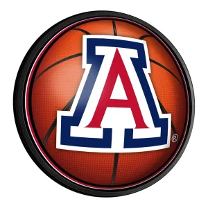 Arizona Wildcats: Basketball - Round Slimline Lighted Wall Sign