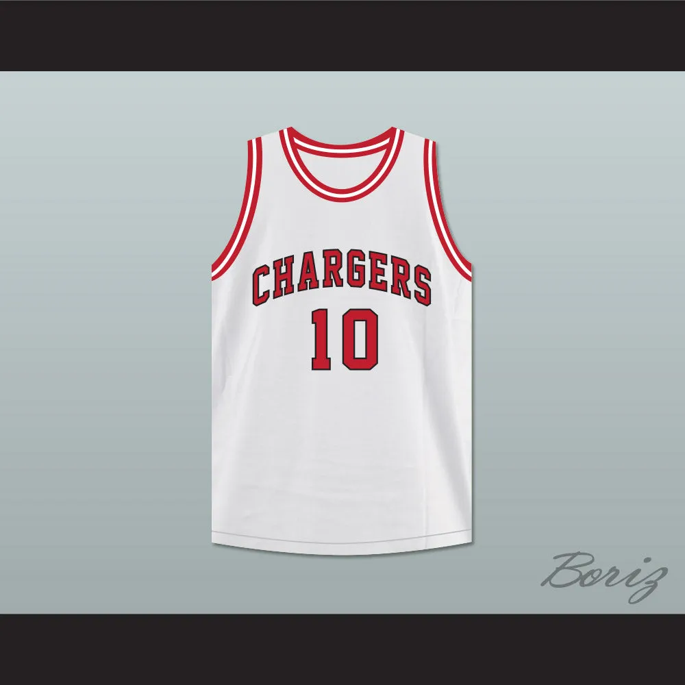Arthur Agee 10 Chargers High School White Basketball Jersey Hoop Dreams