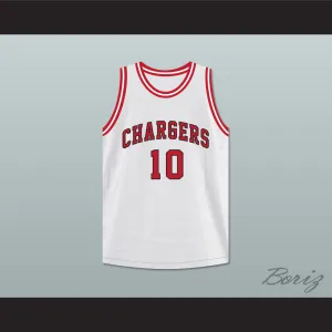 Arthur Agee 10 Chargers High School White Basketball Jersey Hoop Dreams