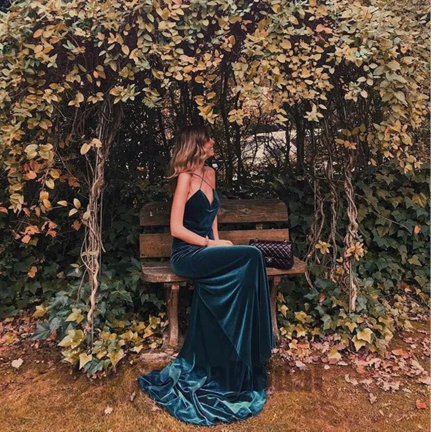 Backless Soft Cheap Charming Modest Spaghetti Straps Prom Dresses, 2018  prom dress, Evening dresses, PD0597