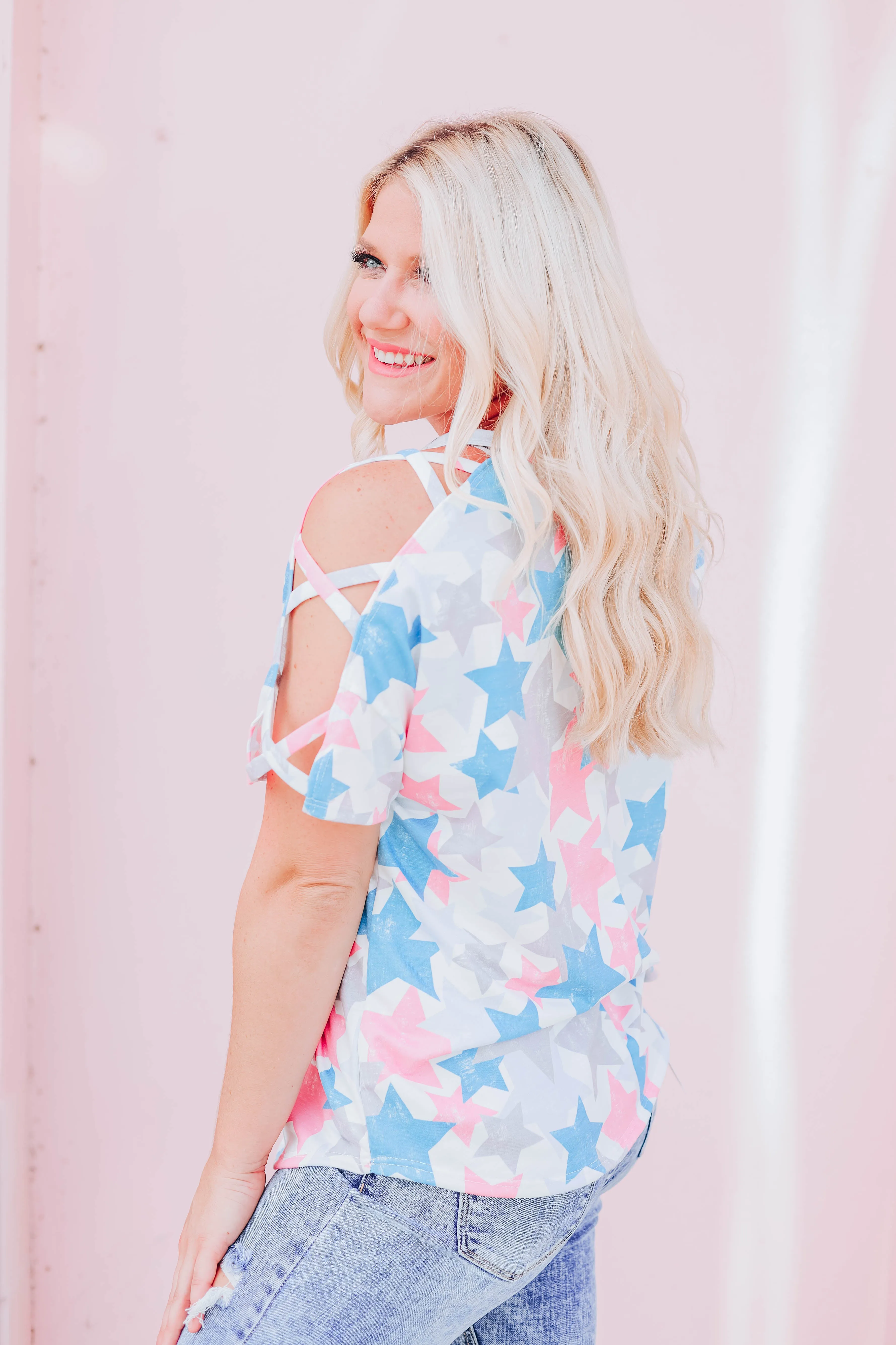 Be A Star Cold Shoulder Top
