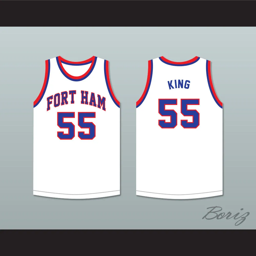 Bernard King 55 Fort Hamilton High School Tigers White Basketball Jersey 2