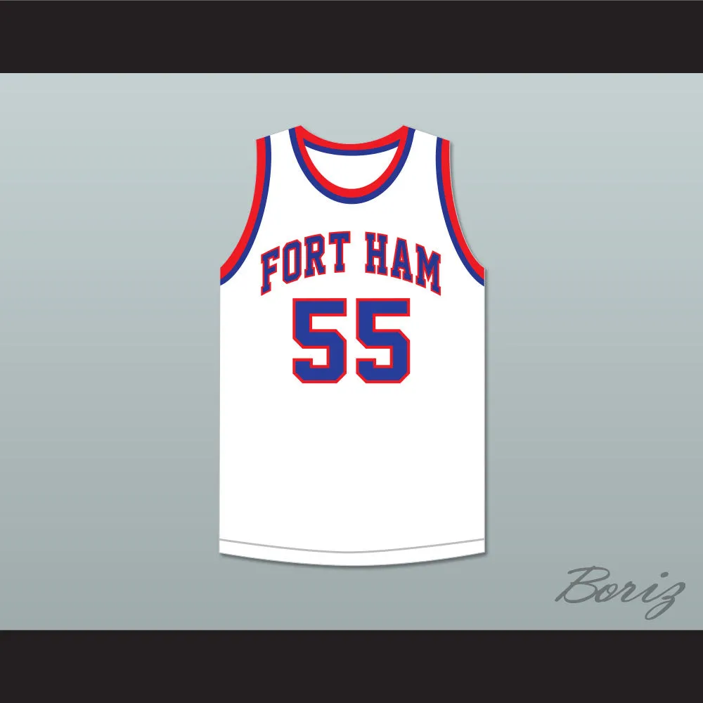Bernard King 55 Fort Hamilton High School Tigers White Basketball Jersey 2