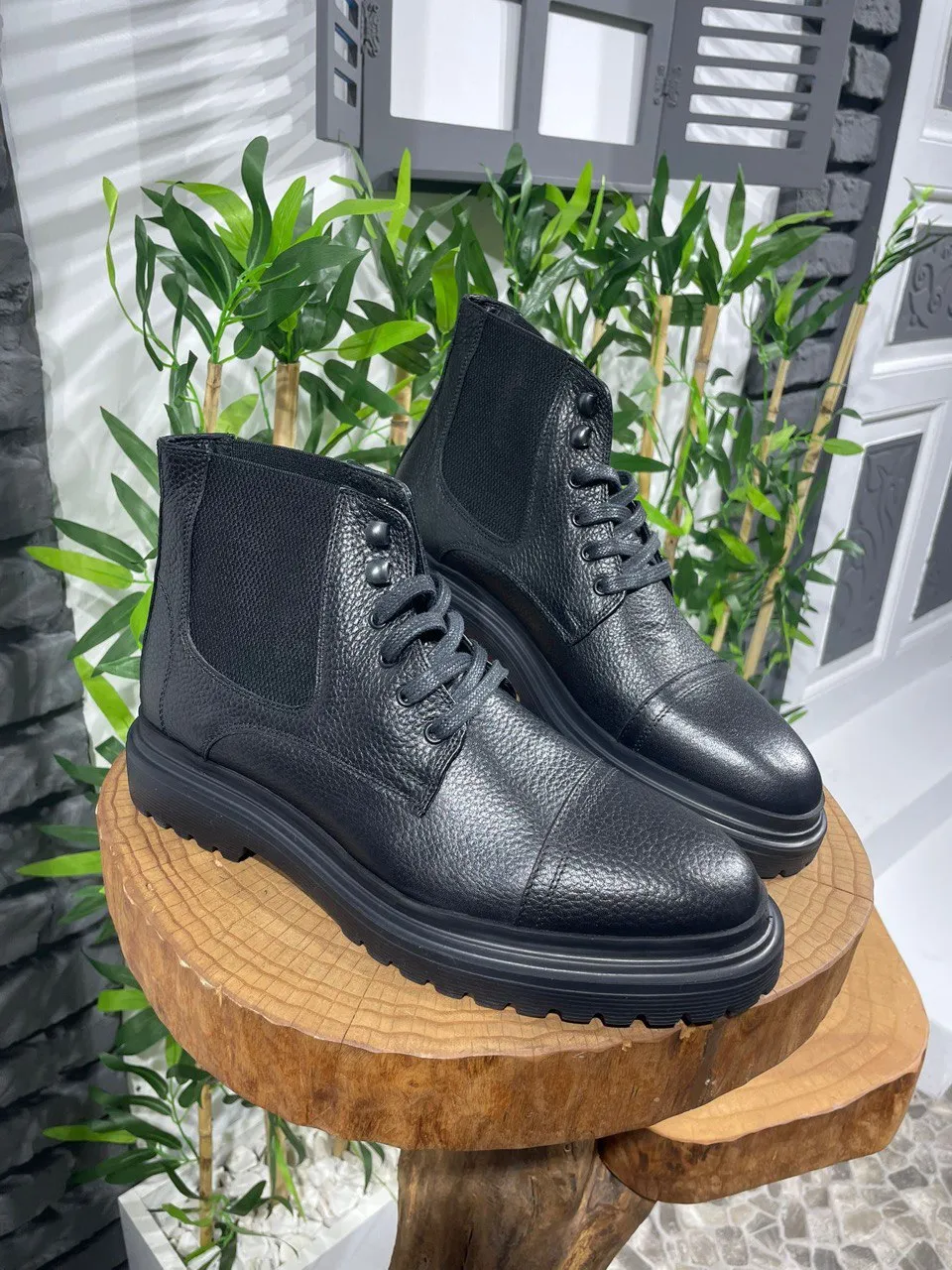 Black Leather Boots