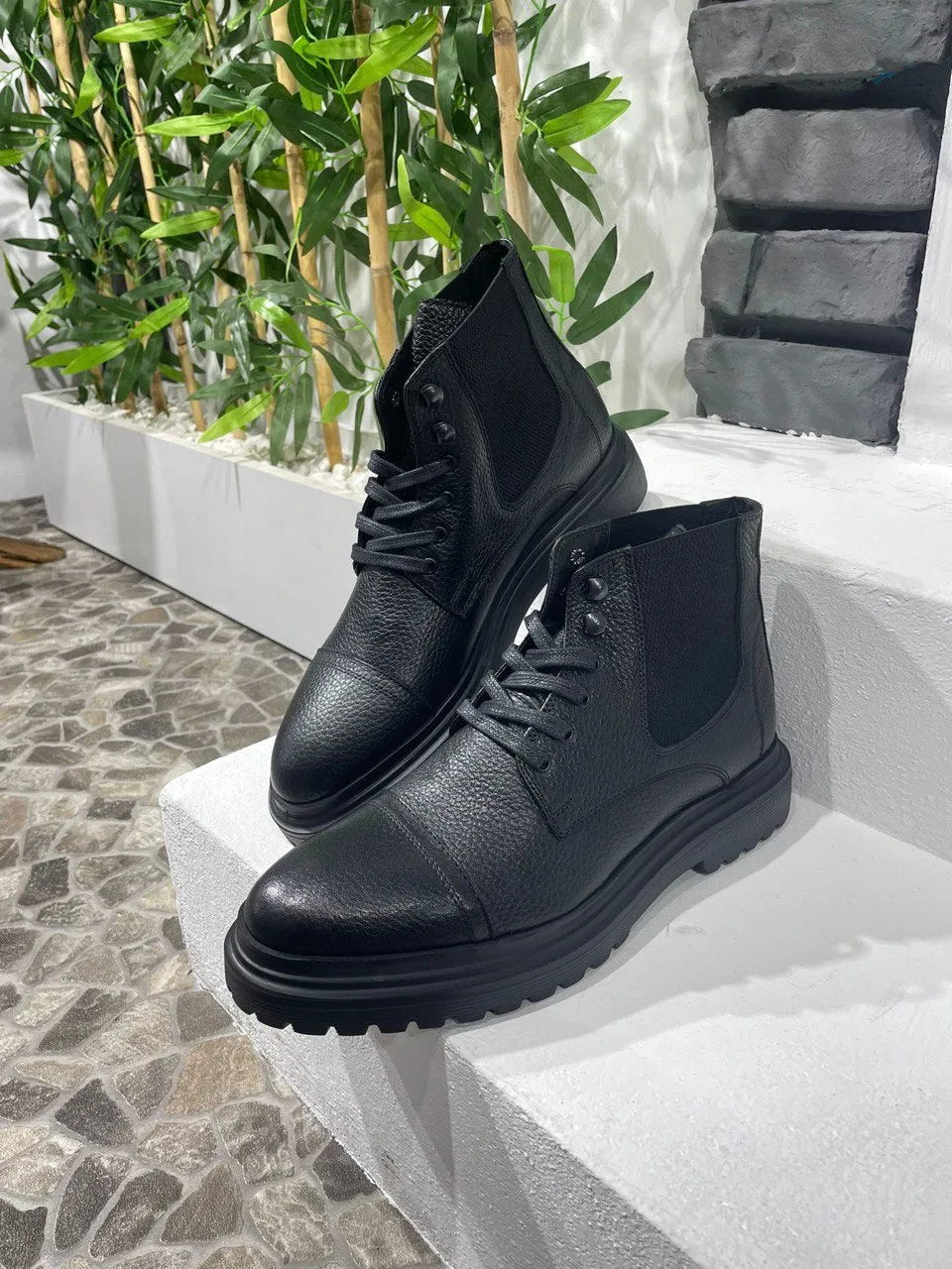 Black Leather Boots
