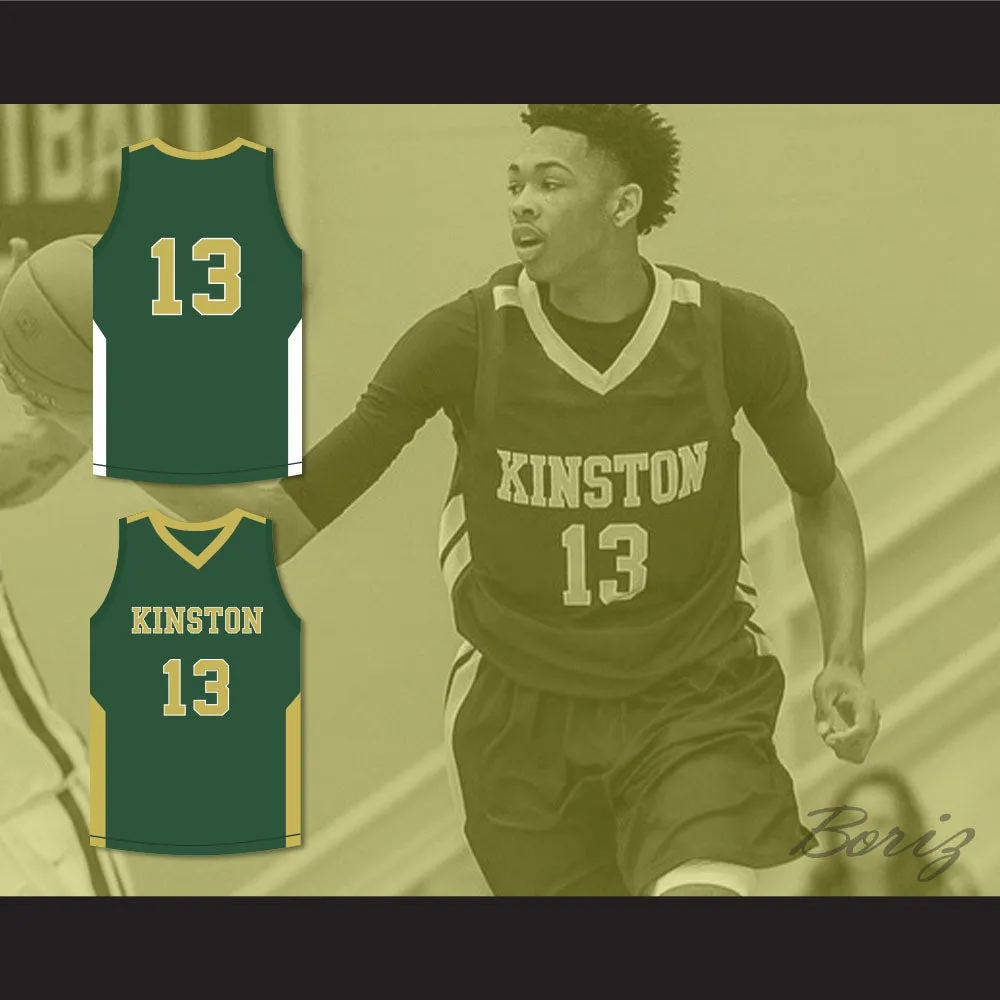 Brandon Ingram 13 Kinston High School Vikings Green Basketball Jersey