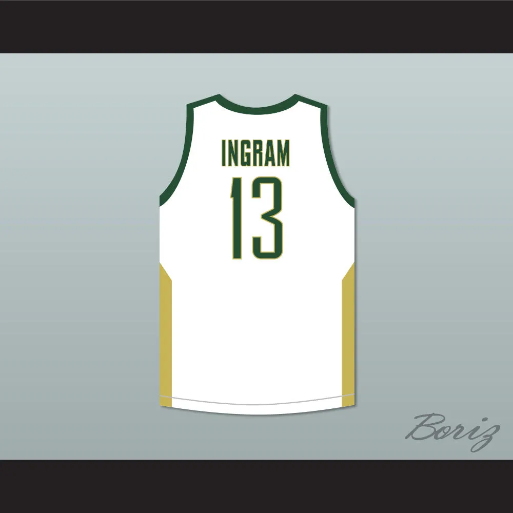 Brandon Ingram 13 Kinston High School White Basketball Jersey