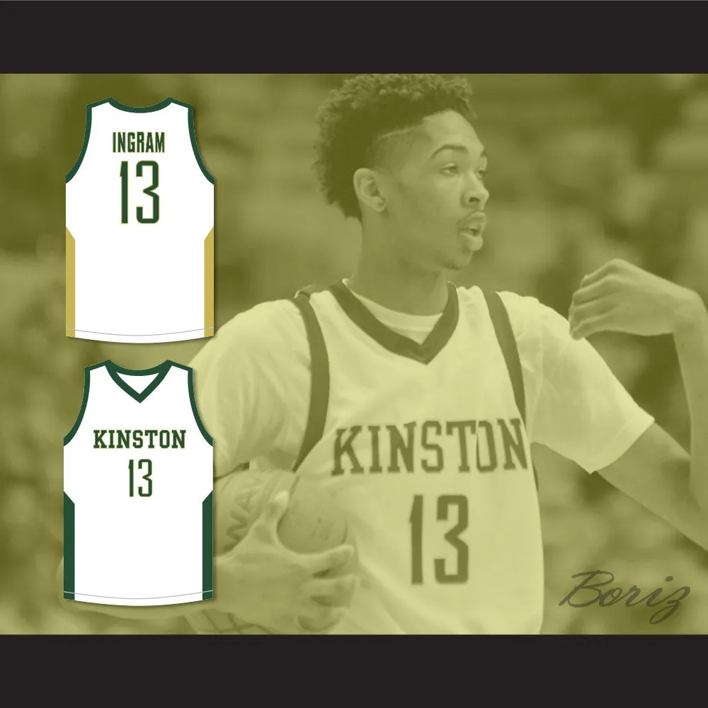 Brandon Ingram 13 Kinston High School White Basketball Jersey