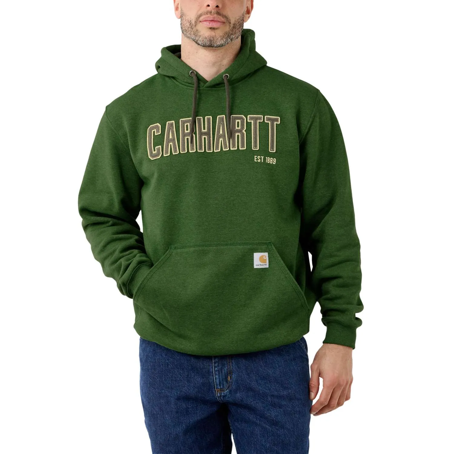 Carhartt Felt Logo Graphic Sweatshirt - Aborvitae Heather 105494