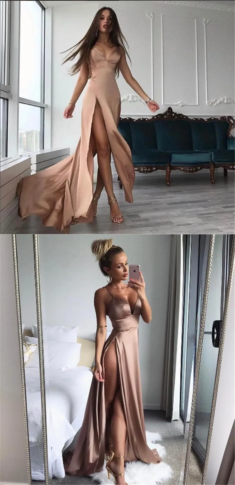 Charming Sexy Cheap Modest Unique Design Prom Dress, Long Popular Bridesmaid Dresses, PD0366