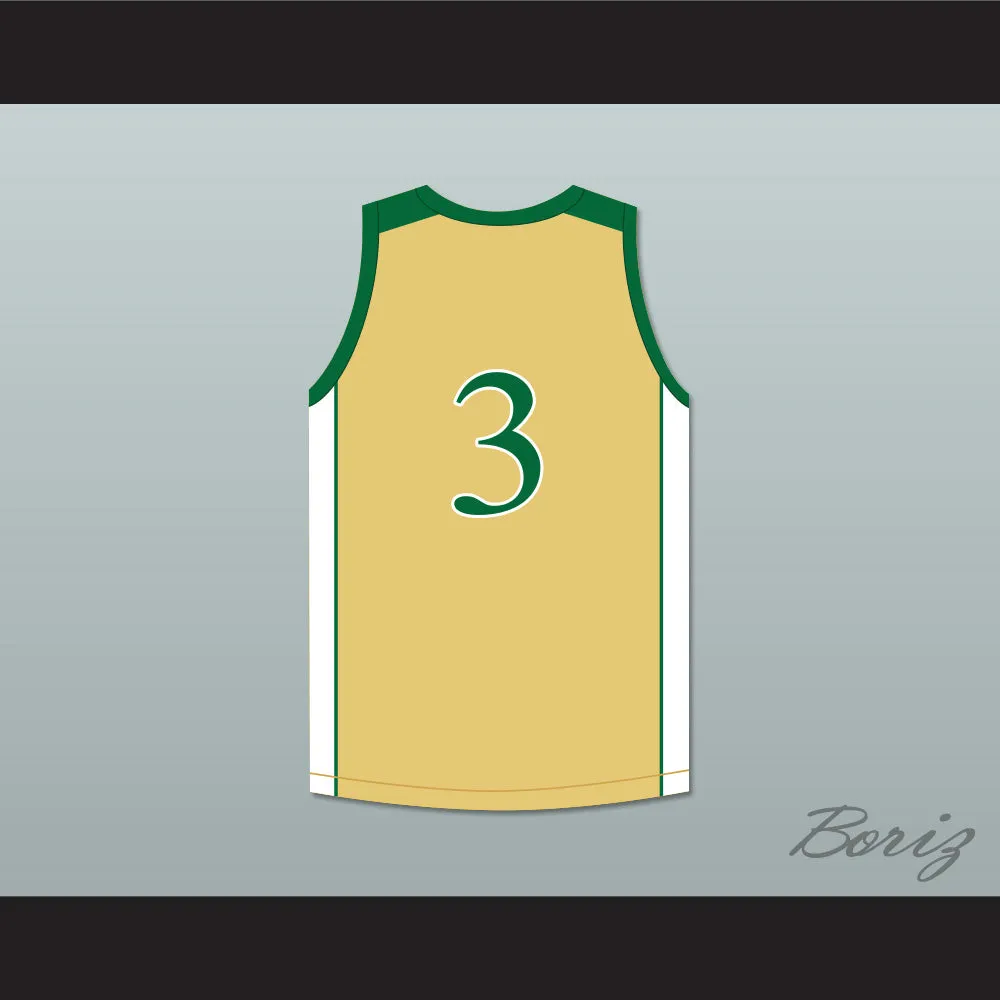 CJ McCollum 3 GlenOak High School Golden Eagles Gold Basketball Jersey 2
