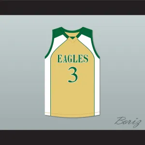 CJ McCollum 3 GlenOak High School Golden Eagles Gold Basketball Jersey 2
