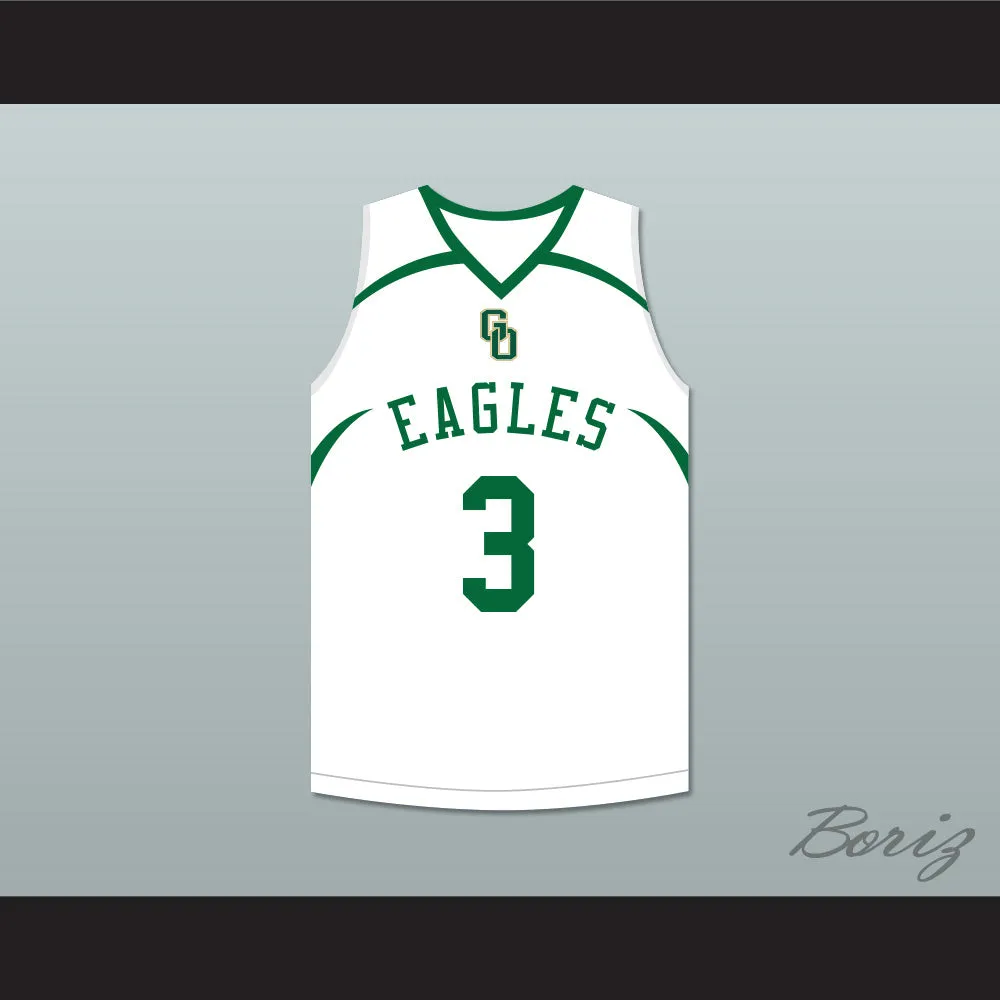 CJ McCollum 3 GlenOak High School Golden Eagles White Basketball Jersey