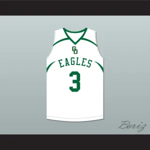 CJ McCollum 3 GlenOak High School Golden Eagles White Basketball Jersey