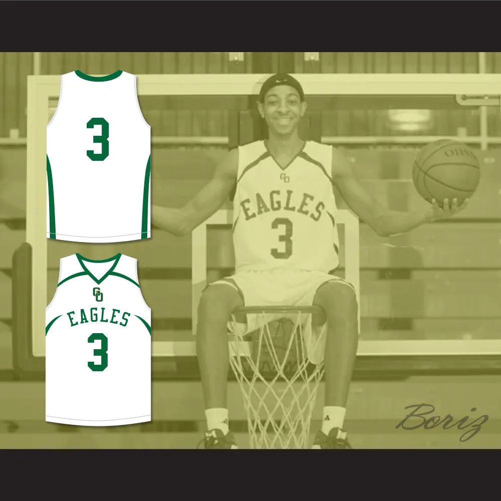 CJ McCollum 3 GlenOak High School Golden Eagles White Basketball Jersey