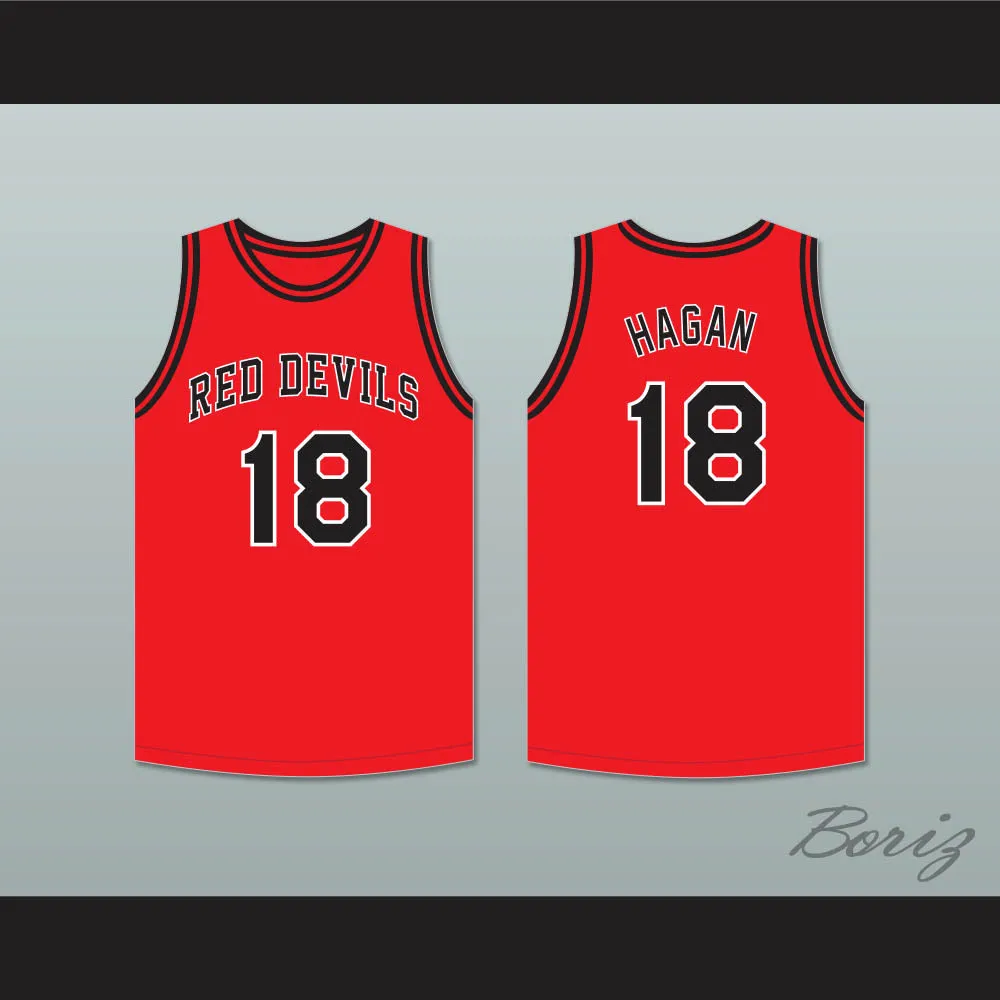 Cliff Hagan 18 Owensboro High School Red Devils Red Basketball Jersey 2