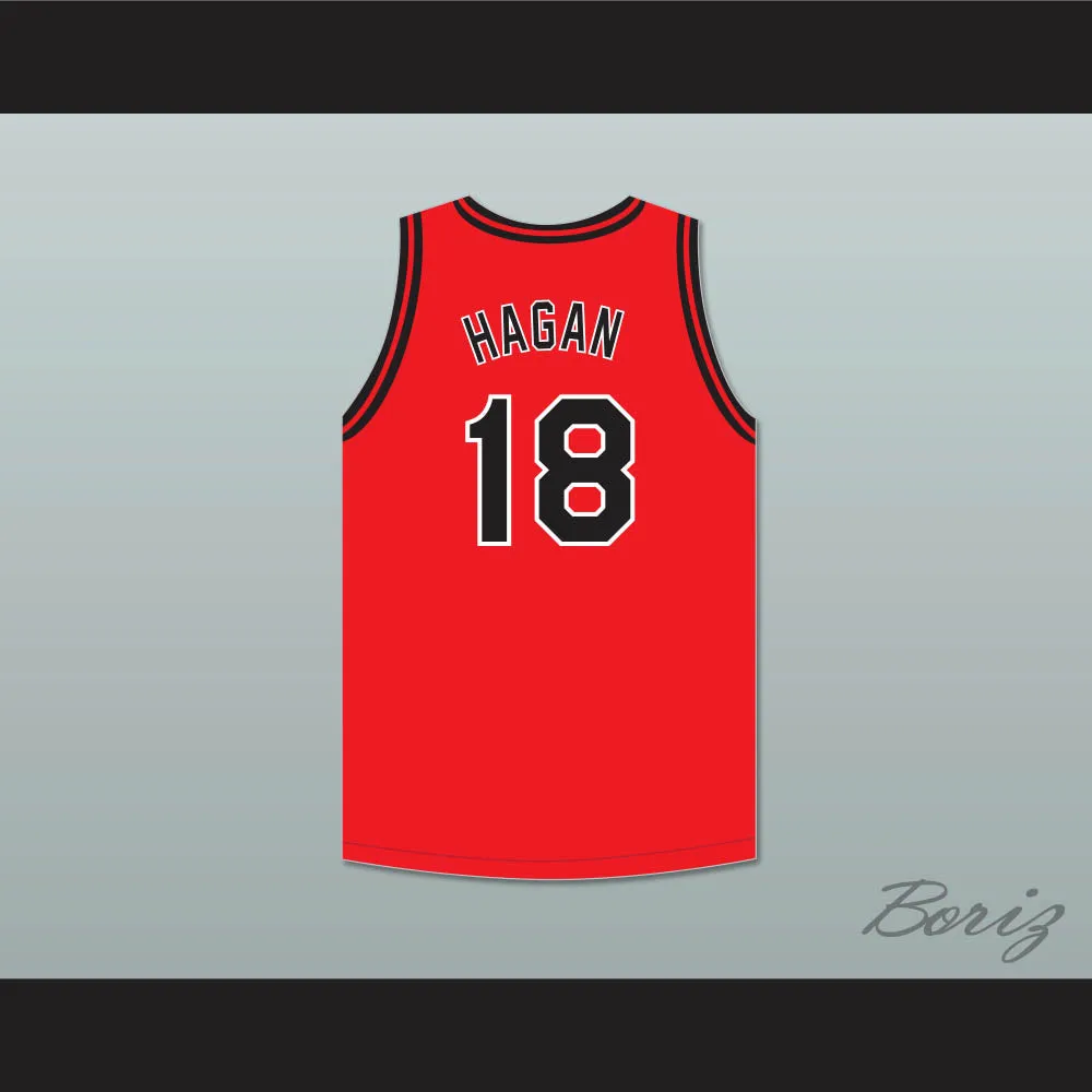 Cliff Hagan 18 Owensboro High School Red Devils Red Basketball Jersey 2