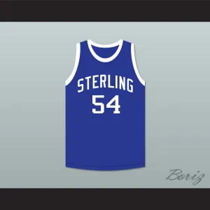 Clyde Drexler 54 Sterling High School Raiders Blue Basketball Jersey 2