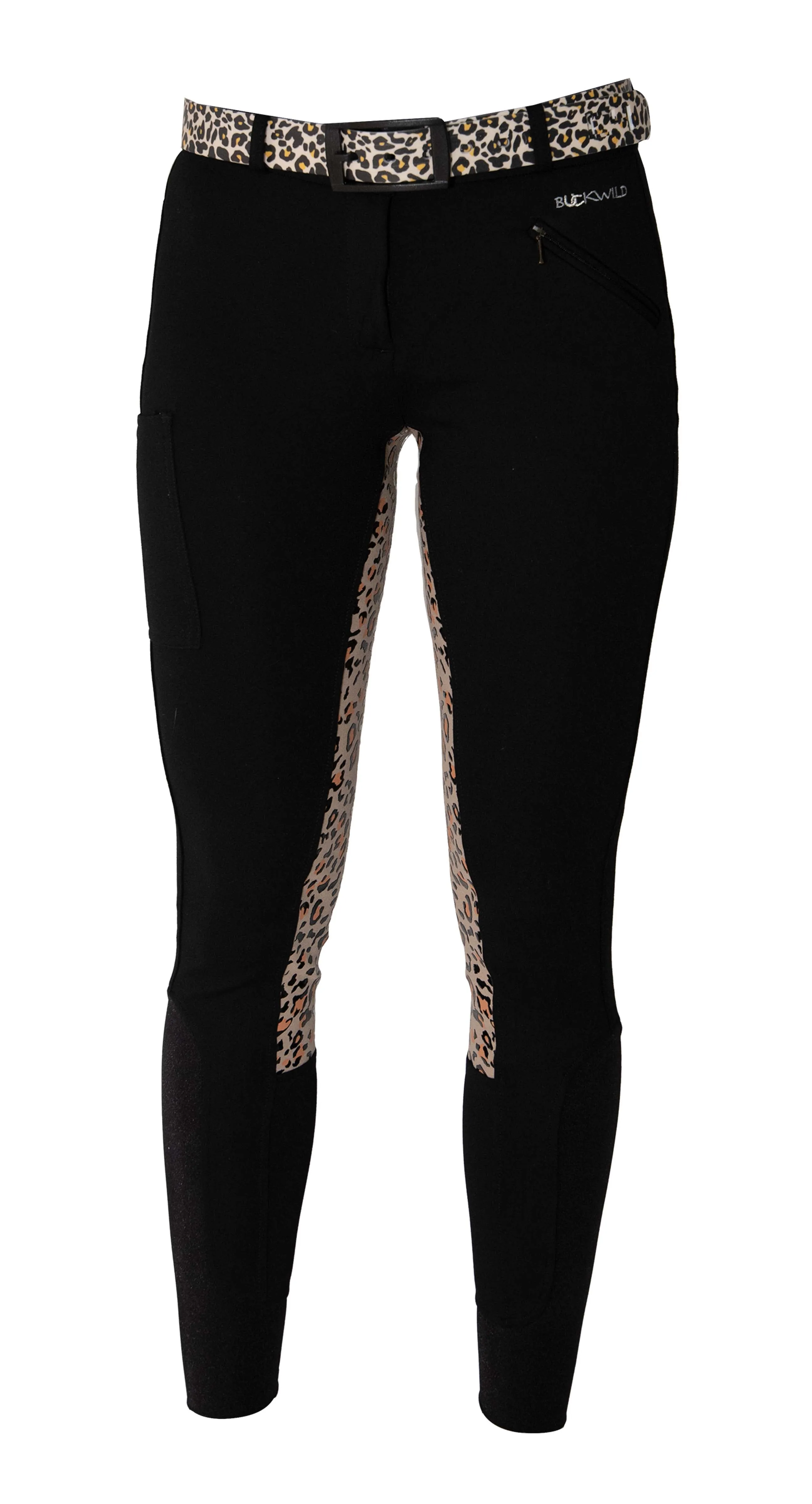 Curvy Mare | High-Waist Breech | Black   Leopard