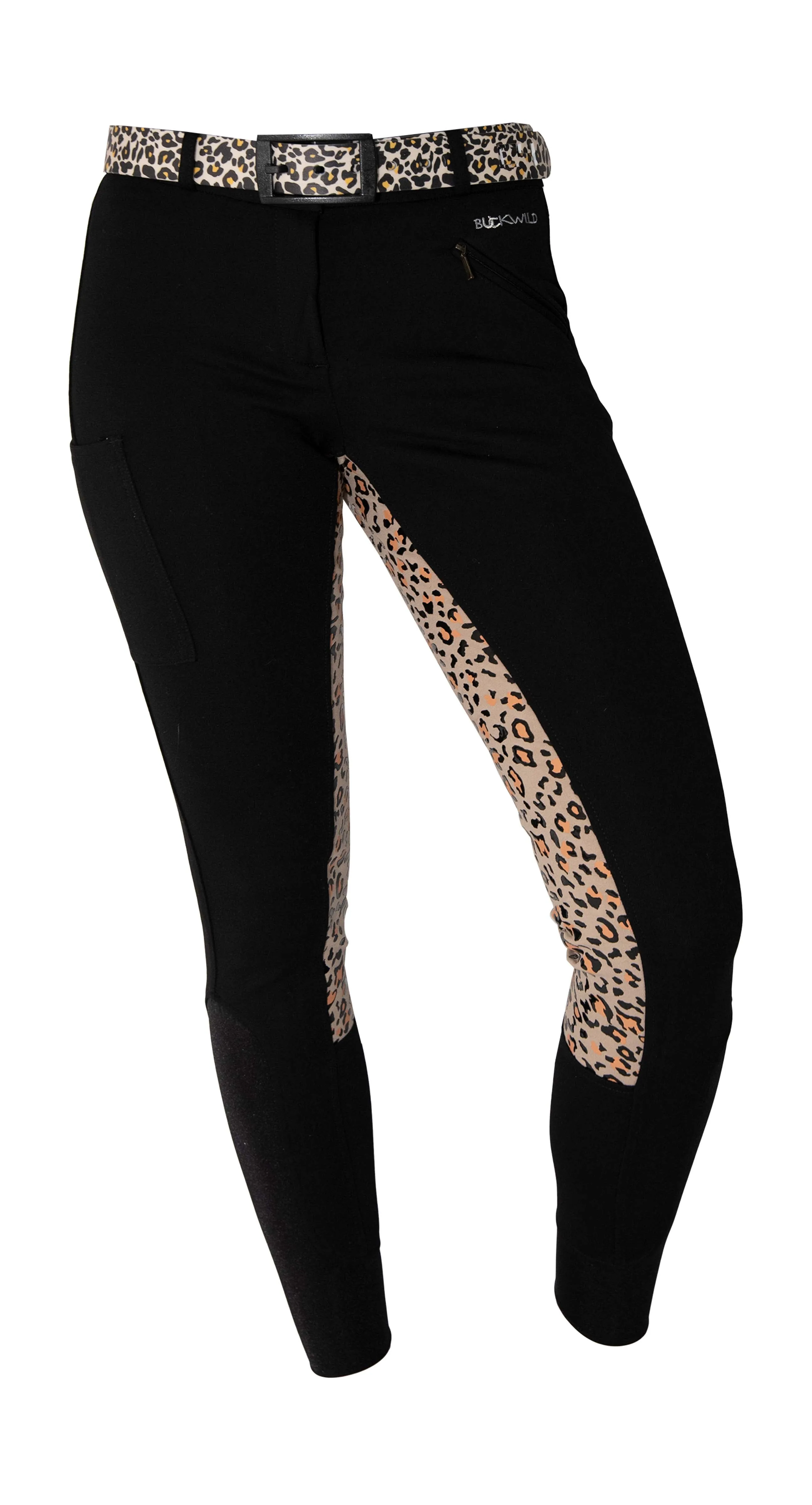 Curvy Mare | High-Waist Breech | Black   Leopard