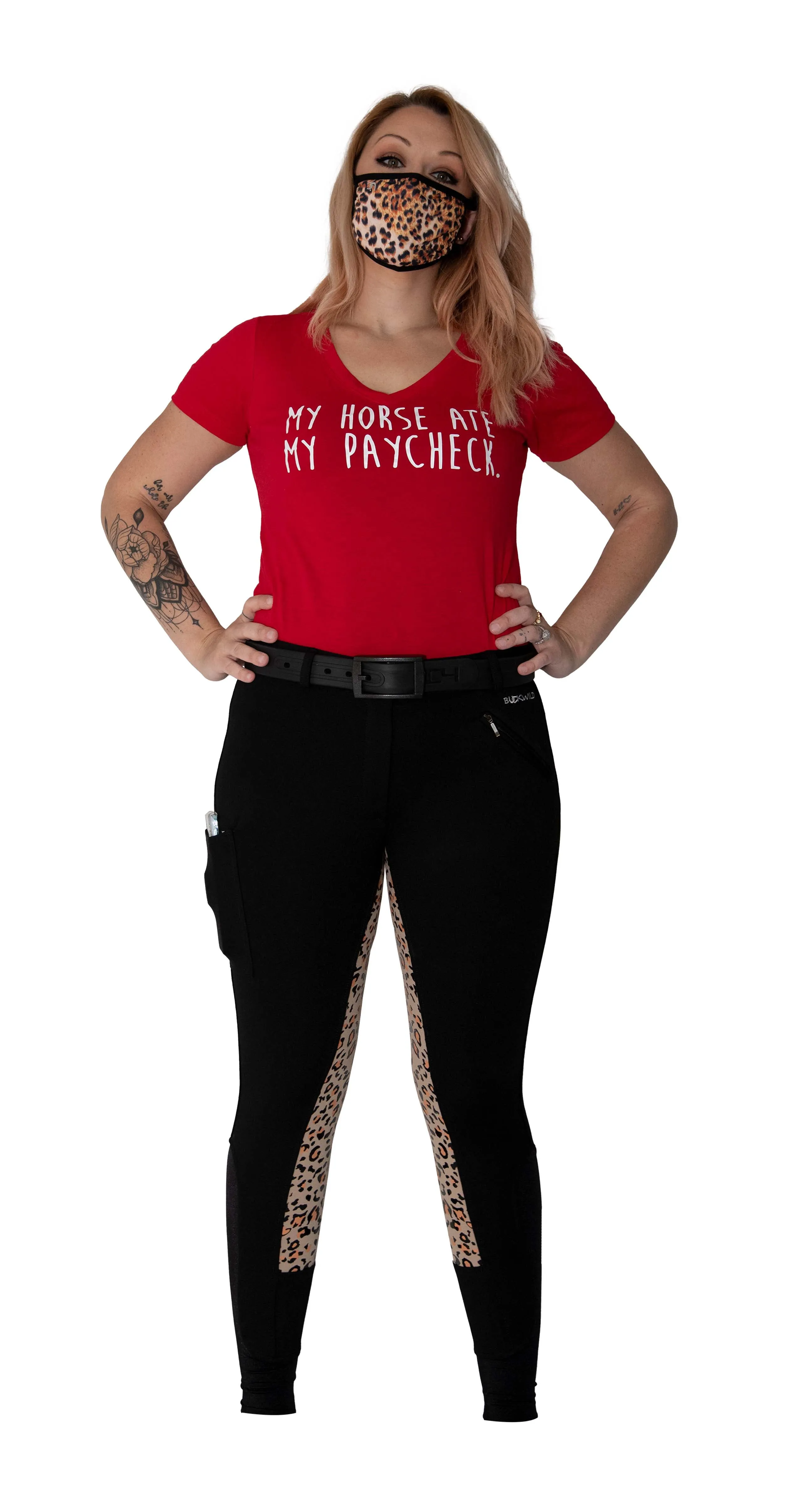 Curvy Mare | High-Waist Breech | Black   Leopard