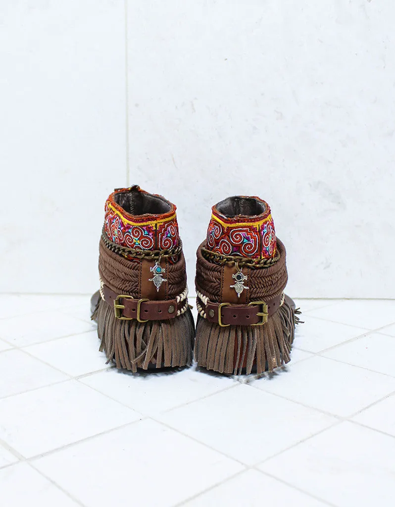 Custom Made Boho Sandals in Brown | SIZE 41