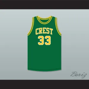 David Thompson 33 Crest High School Chargers Green Basketball Jersey 1