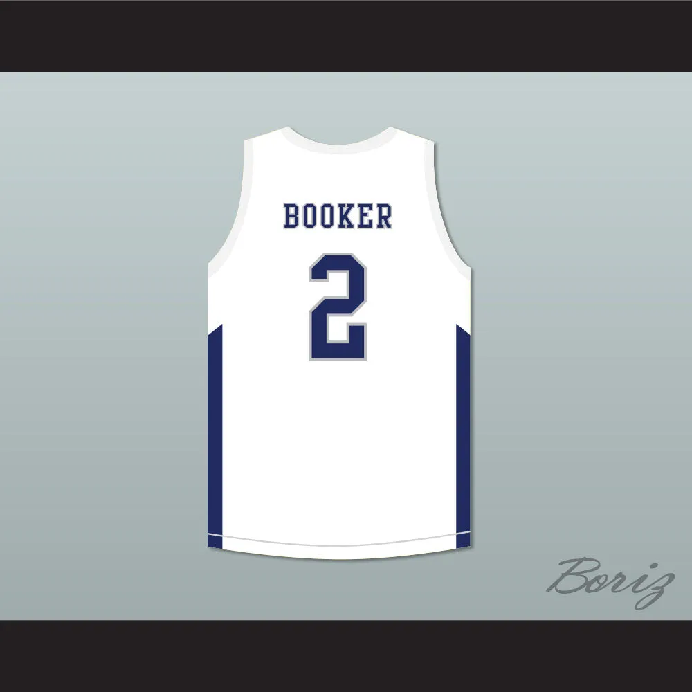 Devin Booker 2 Moss Point High School White Basketball Jersey