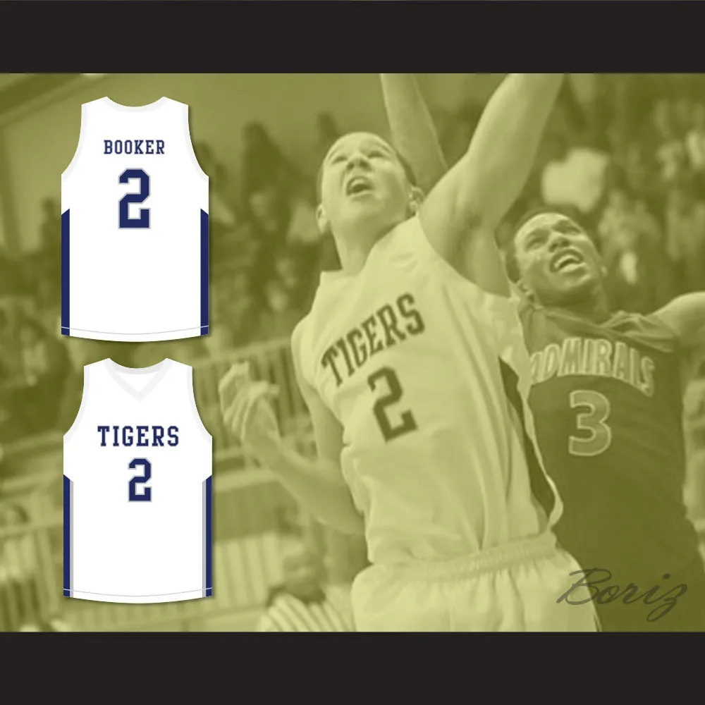 Devin Booker 2 Moss Point High School White Basketball Jersey