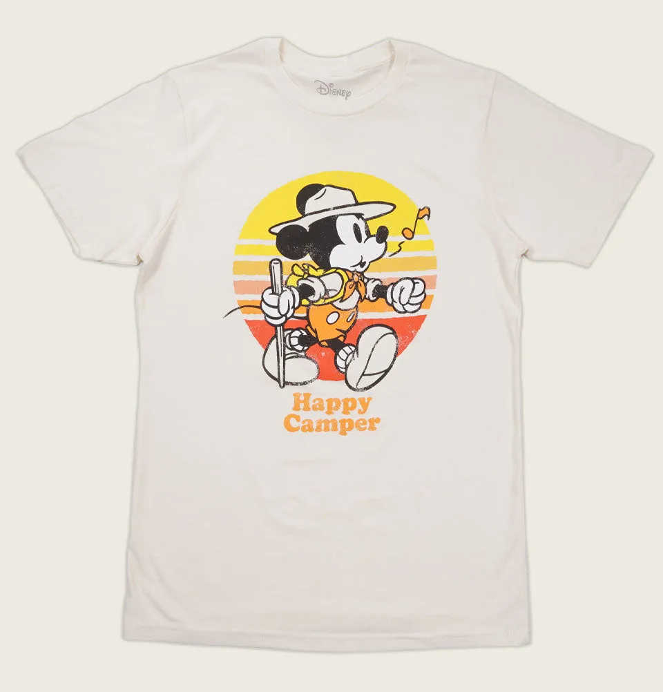 DISNEY MICKEY MOUSE Happy Camper Unisex T-shirt