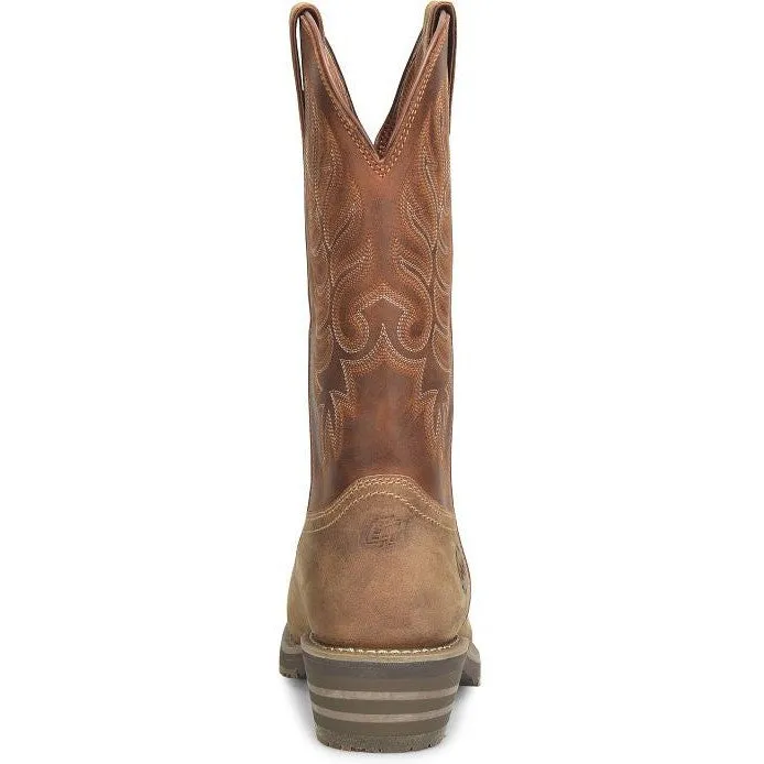 Double H Men's Garza 12" Composite Toe Waterproof Western Work Boot - Brown - DH4159