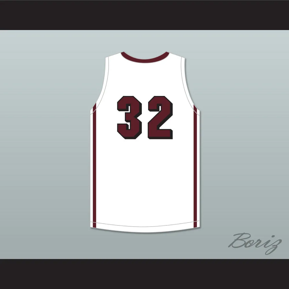 EJ Liddell 32 Belleville High School-West Maroons White Basketball Jersey 3