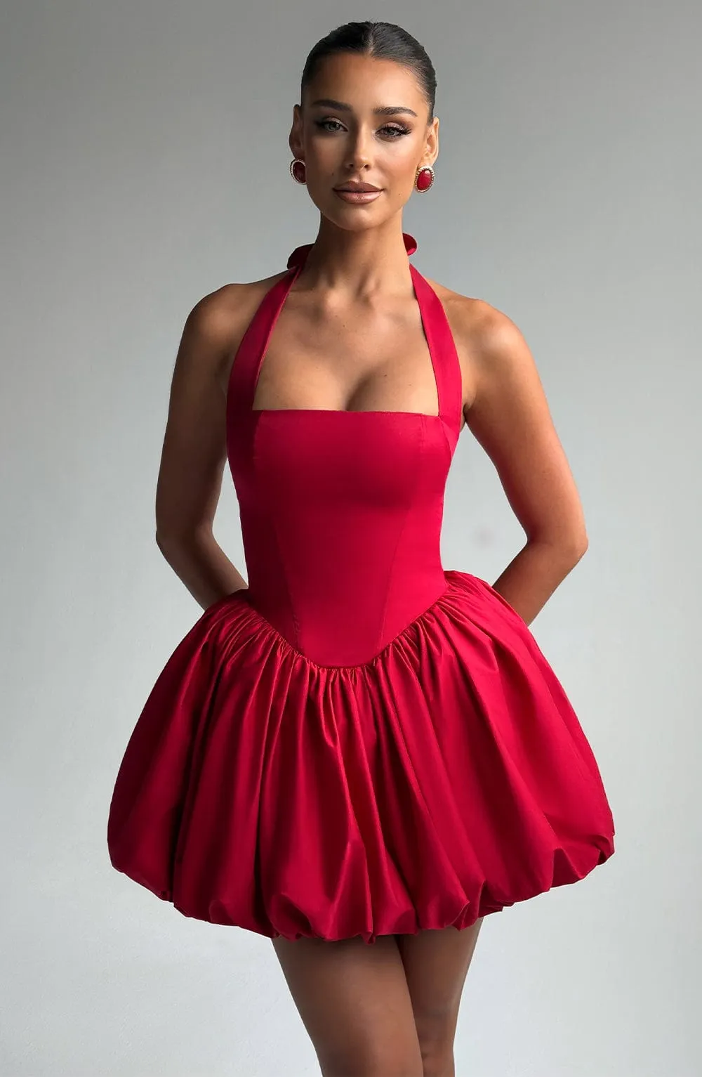 Elena Mini Dress - Red