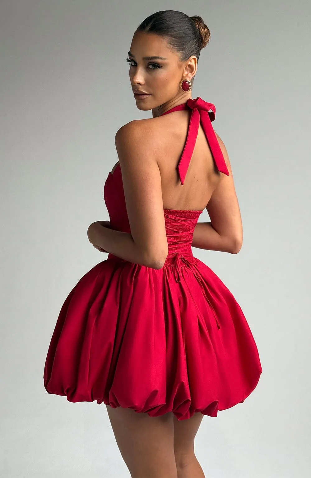 Elena Mini Dress - Red