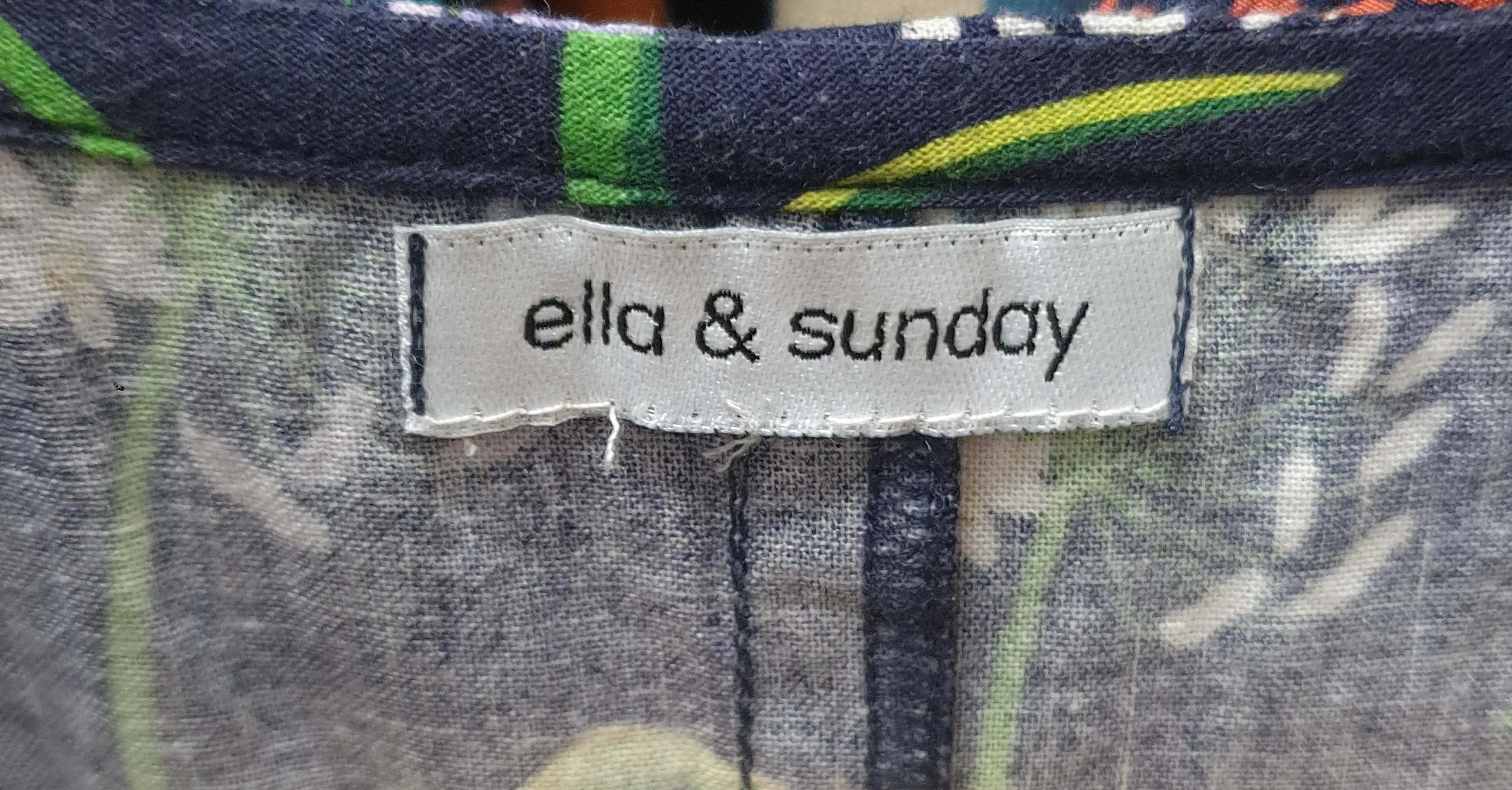 Ella & Sunday navy floral print sleeveless dress fits size 14-16