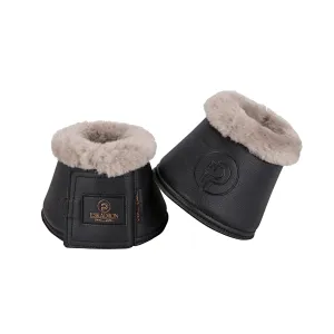 Eskadron Platinum Black leather effect faux fur overreach boots