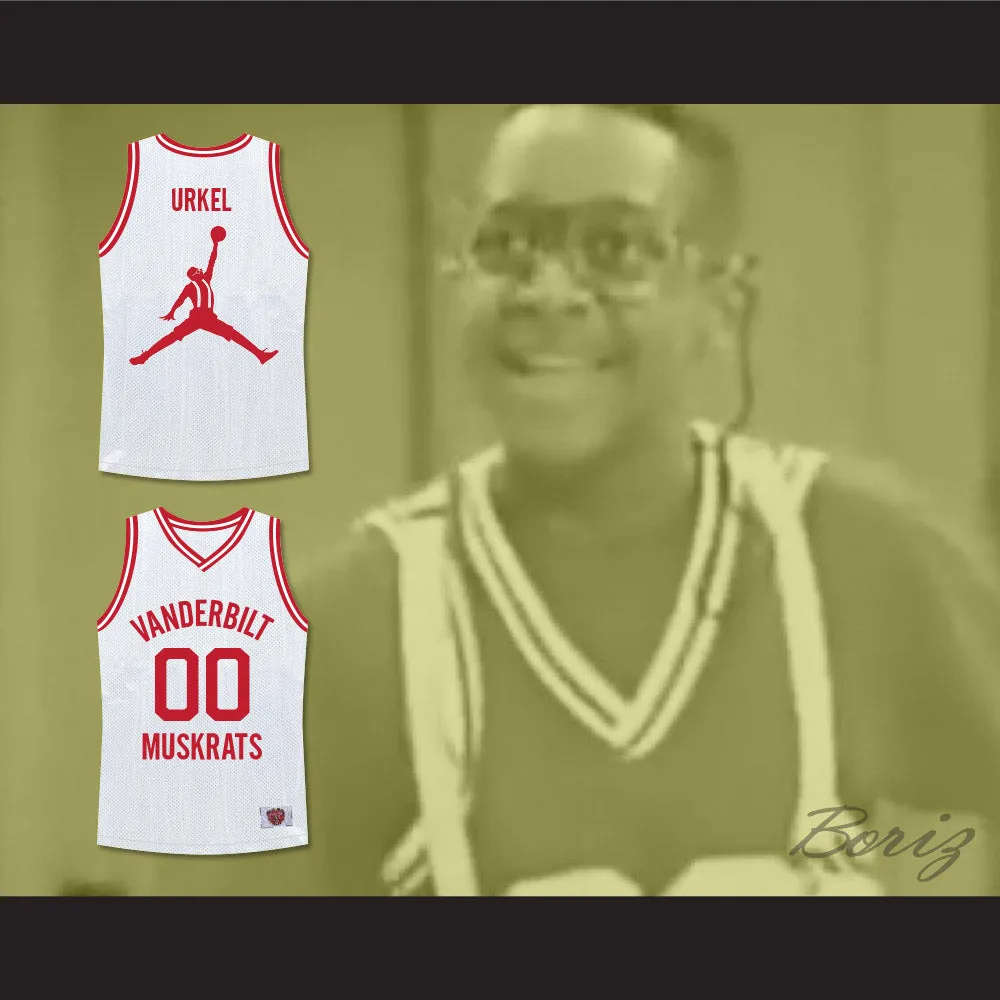Family Matters Steve Urkel 00 Vanderbilt Muskrats High School White Basketball Jersey Deluxe Edition 2