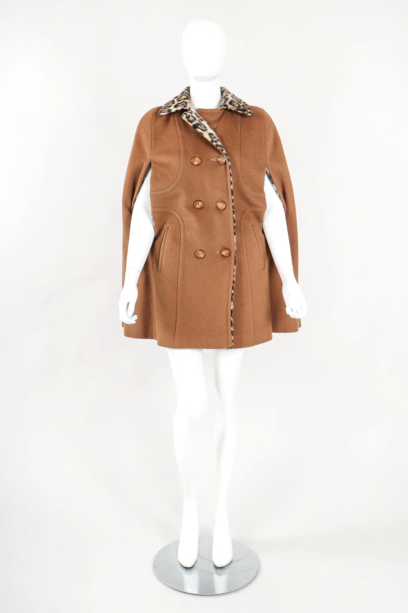 Faux Leopard Reversible Cape