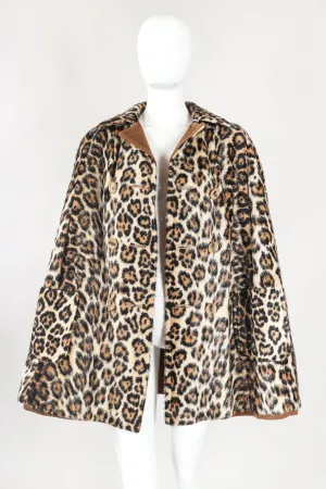 Faux Leopard Reversible Cape