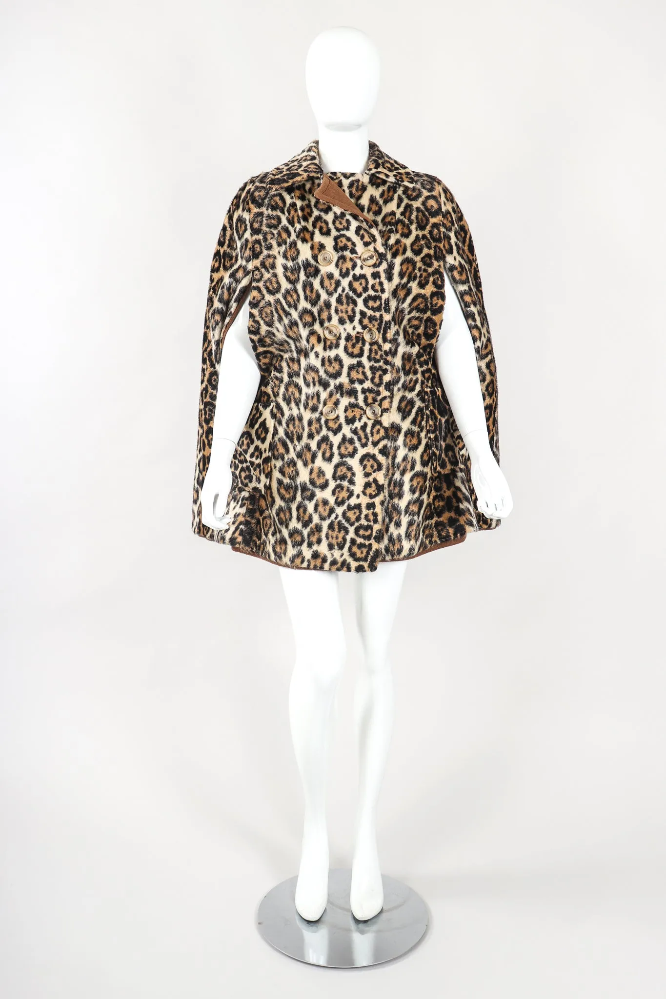 Faux Leopard Reversible Cape