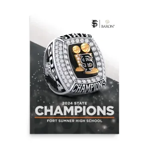 Fort Sumner High School Basketball 2024 Championship Poster